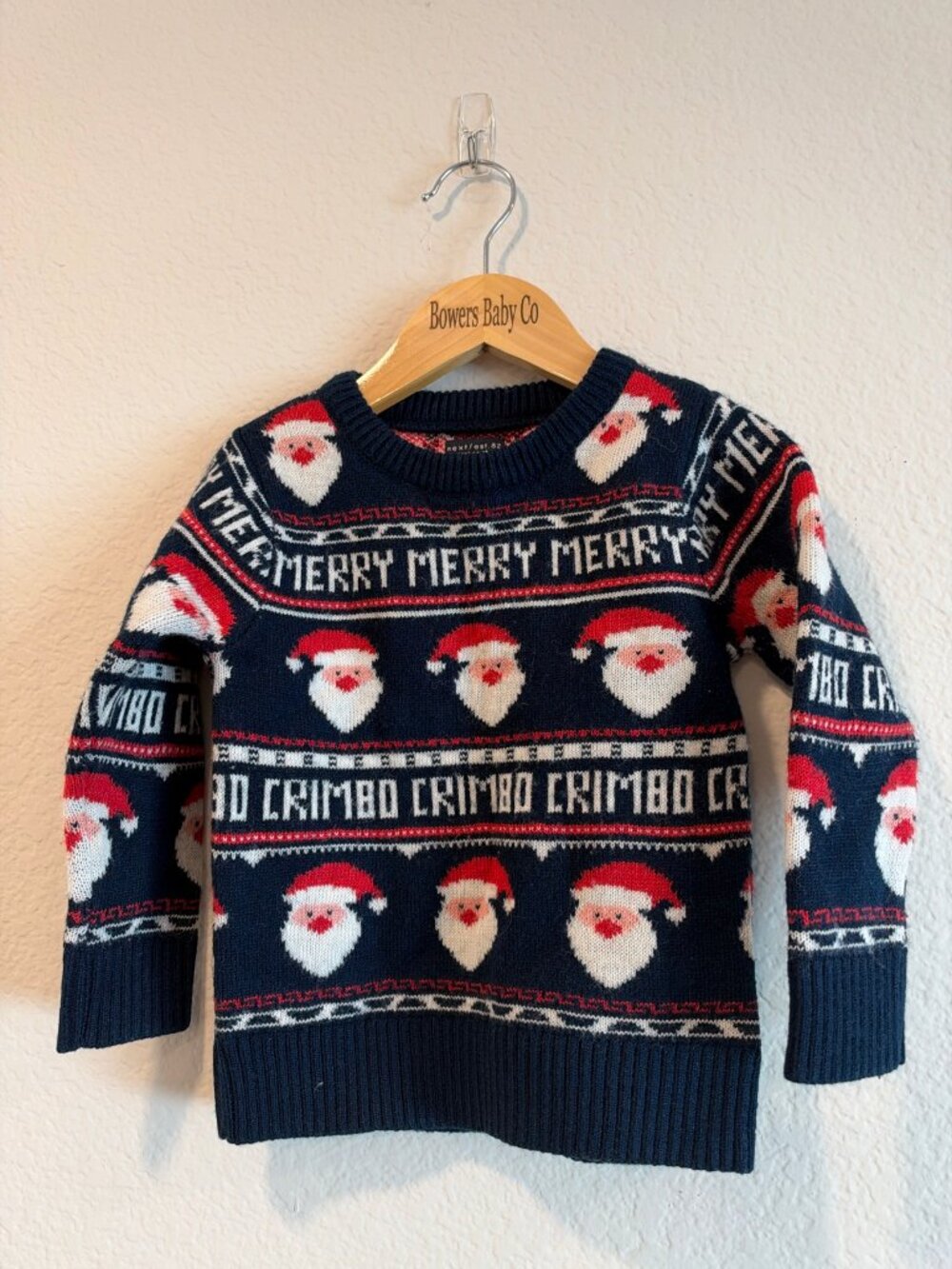 Next Merry Crimbo Santa Sweater 2-3Y